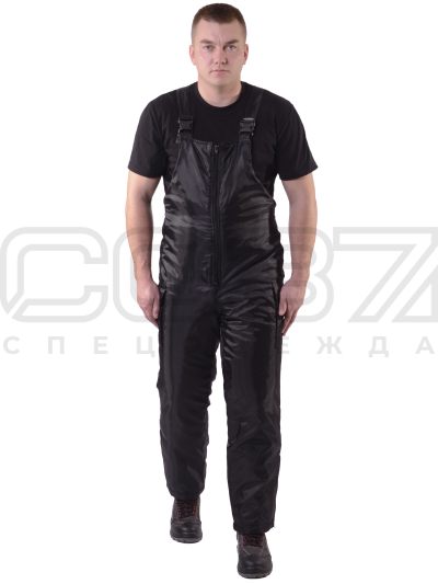 Полукомбинезон рабочий зимний Непал цв.чёрный тк.оксфорд-1