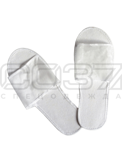 Тапочки одноразовые с открытым мысом (подошва 2,5мм) мат.спанбонд