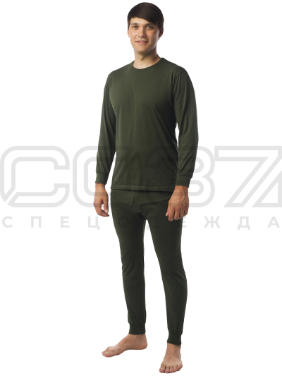 Бельё нательное мужское цв.олива тк.100% хлопок 1